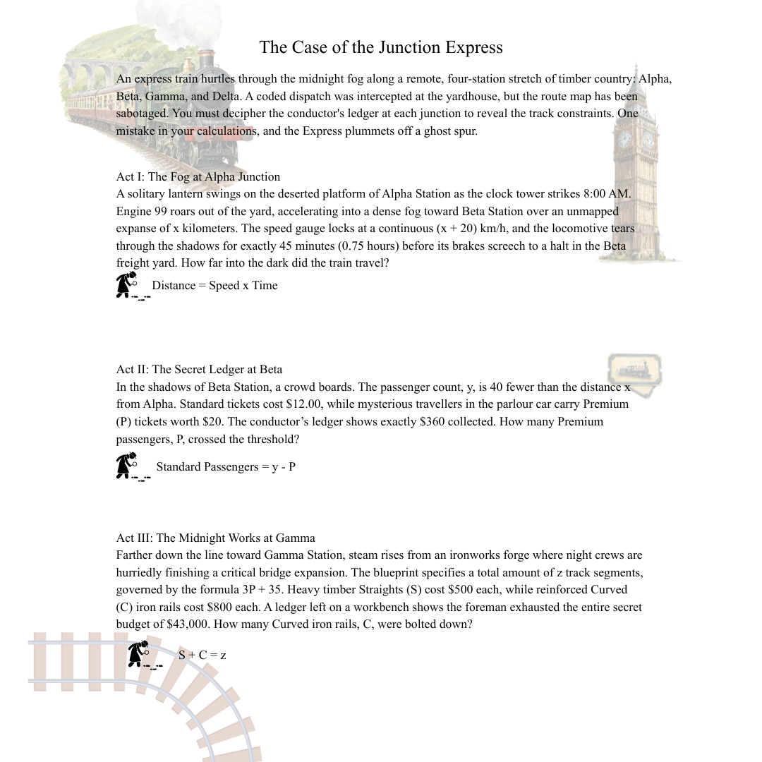 #1. The Case of the Junction Express